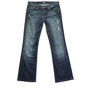7 for all Mankind Bootcut, Low Rise, 90s, Distressed, Wiskering, Women's size 29